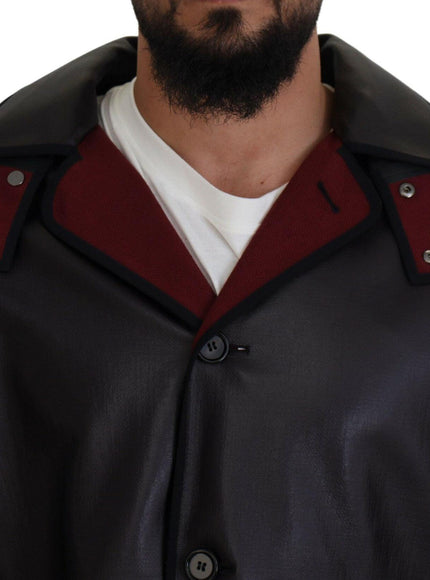 Dolce & Gabbana Black Trench Hooded Parka Cotton Jacket