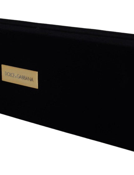 Dolce & Gabbana Black Velvet Logo Plaque Storage Bracelet Jewelry Box - Ellie Belle