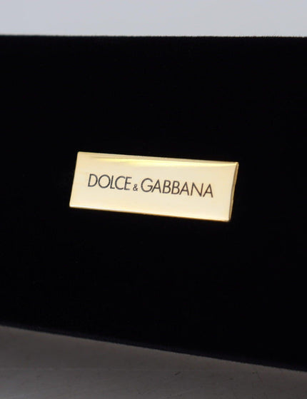 Dolce & Gabbana Black Velvet Logo Plaque Storage Bracelet Jewelry Box - Ellie Belle