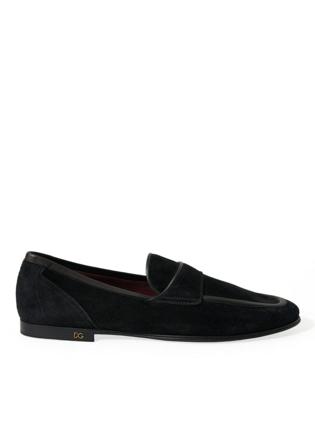 Dolce & Gabbana Black Velvet Slip On Loafers Dress Shoes - Ellie Belle
