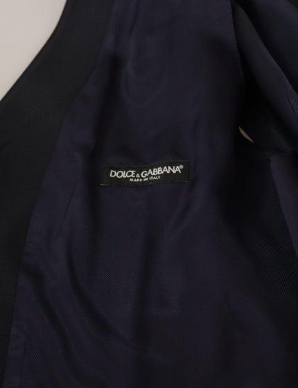 Dolce & Gabbana Black Virgin Wool Formal 3 Piece Suit - Ellie Belle