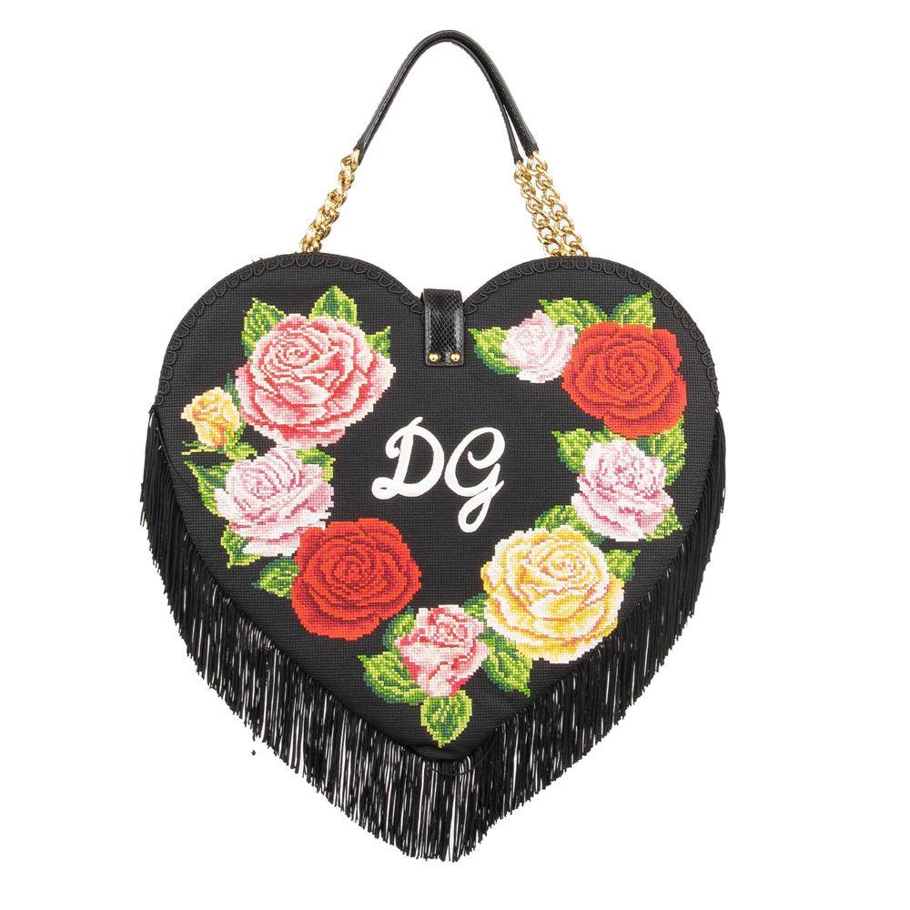 Dolce & Gabbana Black Viscose Crossbody Bag - Ellie Belle