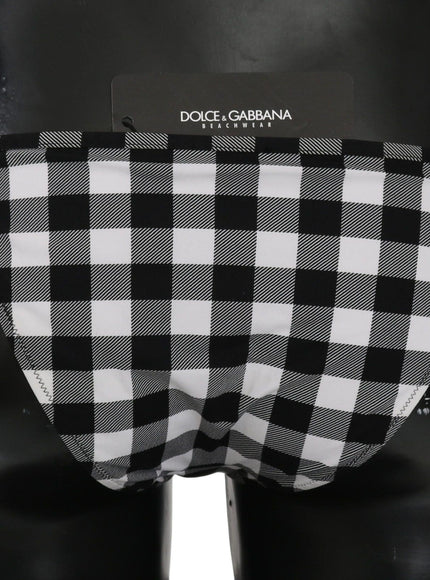 Dolce & Gabbana Black White Bottom Bikini Beachwear Swimsuit - Ellie Belle
