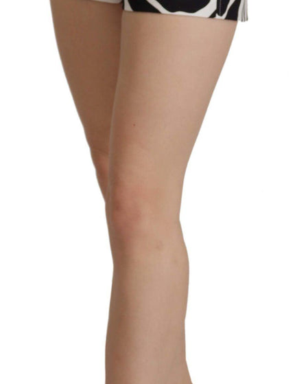 Dolce & Gabbana Black White Cotton Stretch Hot Pants Shorts - Ellie Belle