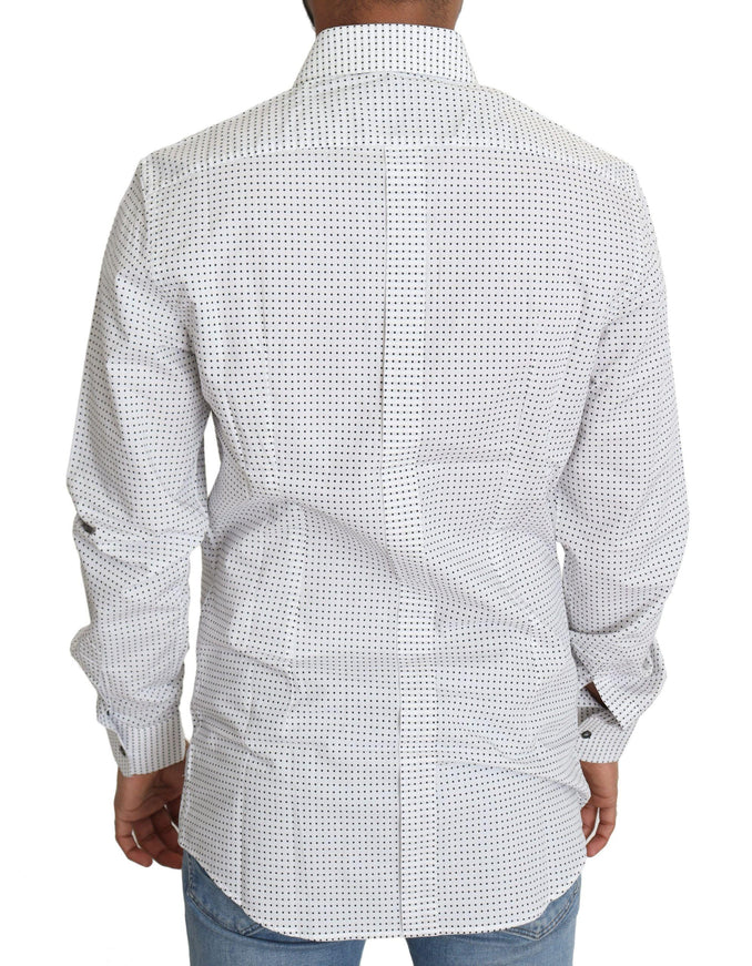 Dolce & Gabbana Black White Polka Dots Dress Shirt - Ellie Belle