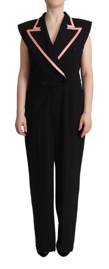 Dolce & Gabbana Black Wool Blend Sleeveless Jumpsuit - Ellie Belle