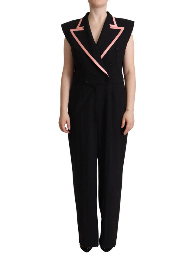 Dolce & Gabbana Black Wool Blend Sleeveless Jumpsuit - Ellie Belle