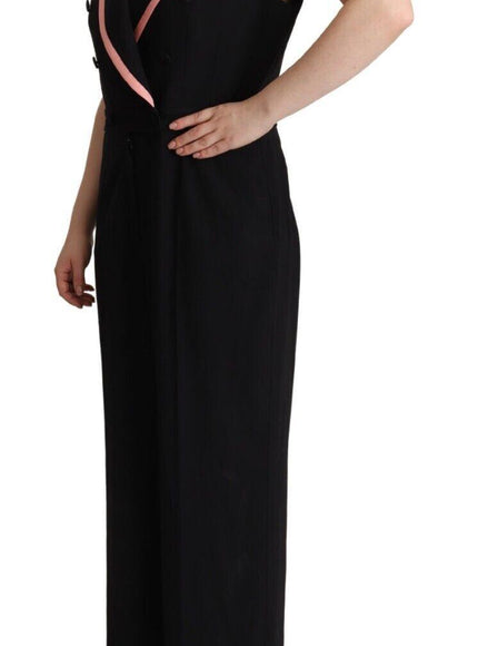 Dolce & Gabbana Black Wool Blend Sleeveless Jumpsuit - Ellie Belle