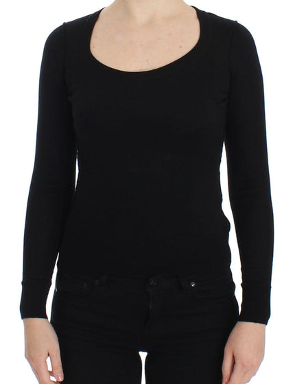 Dolce & Gabbana Black Wool Crewneck Sweater Pullover Top - Ellie Belle