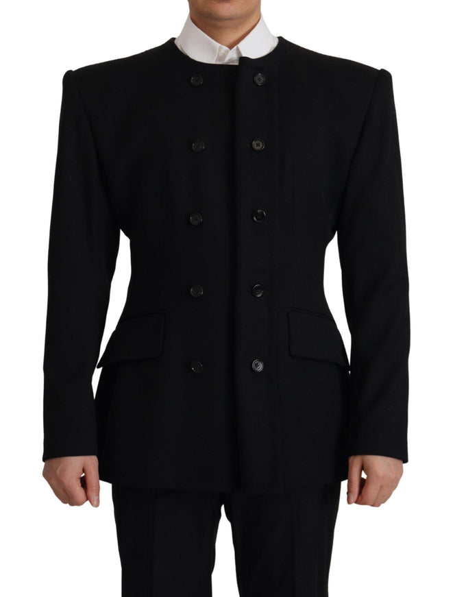 Dolce & Gabbana Black Wool Double Breasted Blazer Jacket - Ellie Belle