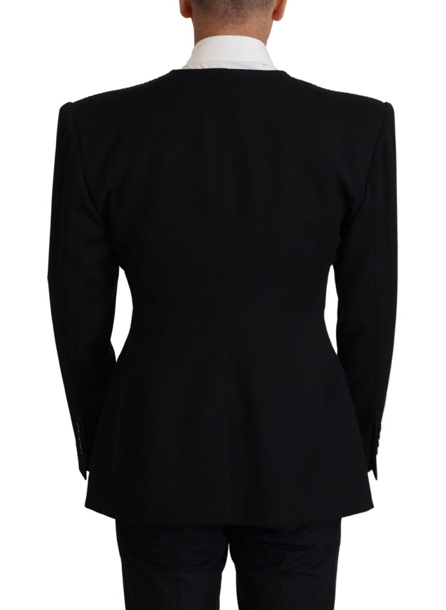 Dolce & Gabbana Black Wool Double Breasted Blazer Jacket - Ellie Belle