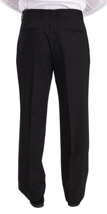 Dolce & Gabbana Black Wool Formal Tuxedo Trouser Dress Pants - Ellie Belle