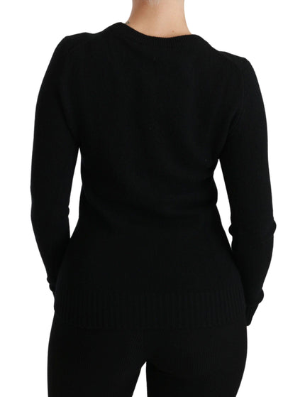 Dolce & Gabbana Black Wool Gold Tassel Pullover Sweater - Ellie Belle