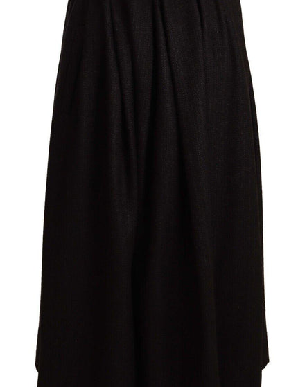 Dolce & Gabbana Black Wool High Waist Maxi PIECE Skirt - Ellie Belle