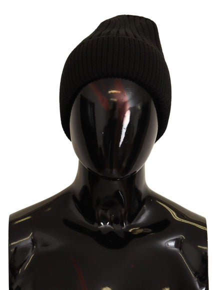 Dolce & Gabbana Black Wool Knit Women Winter Hat