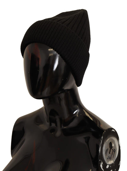 Dolce & Gabbana Black Wool Knit Women Winter Hat