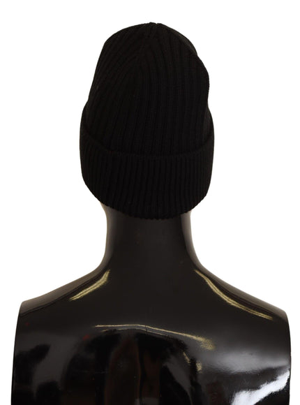 Dolce & Gabbana Black Wool Knit Women Winter Hat