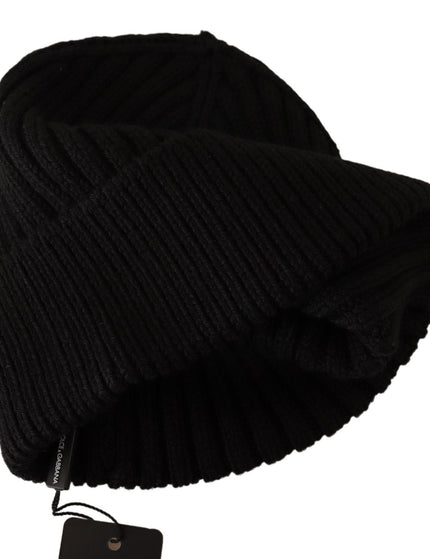 Dolce & Gabbana Black Wool Knit Women Winter Hat - Ellie Belle
