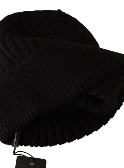 Dolce & Gabbana Black Wool Knit Women Winter Hat