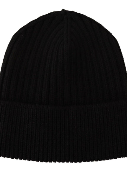 Dolce & Gabbana Black Wool Knit Women Winter Hat