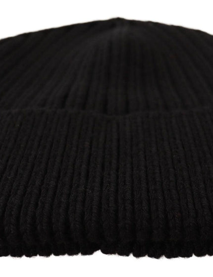 Dolce & Gabbana Black Wool Knit Women Winter Hat - Ellie Belle