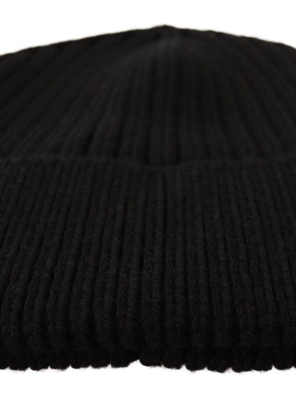 Dolce & Gabbana Black Wool Knit Women Winter Hat