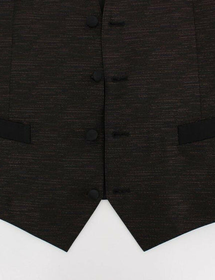Dolce & Gabbana Black Wool Logo Dress Gilet Vest - Ellie Belle