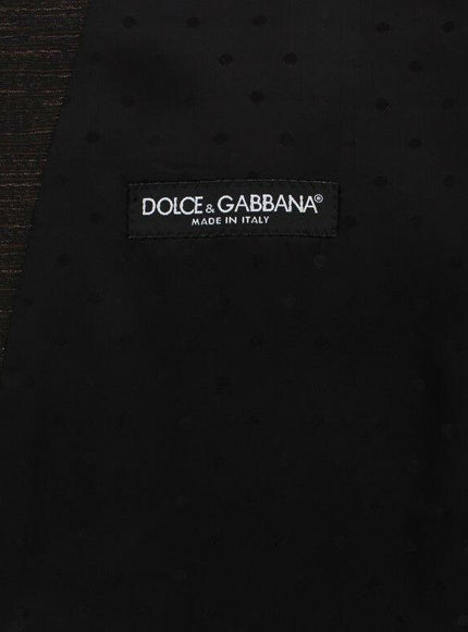 Dolce & Gabbana Black Wool Logo Dress Gilet Vest - Ellie Belle