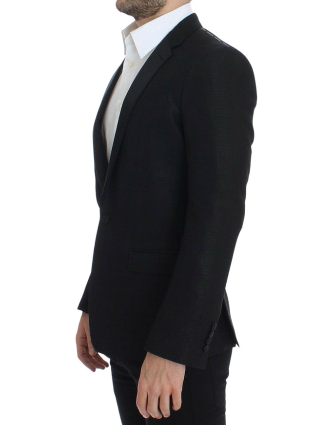 Dolce & Gabbana Black wool MARTINI slim blazer - Ellie Belle