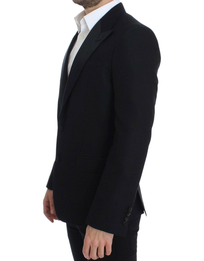 Dolce & Gabbana Black wool silk SICILIA blazer - Ellie Belle