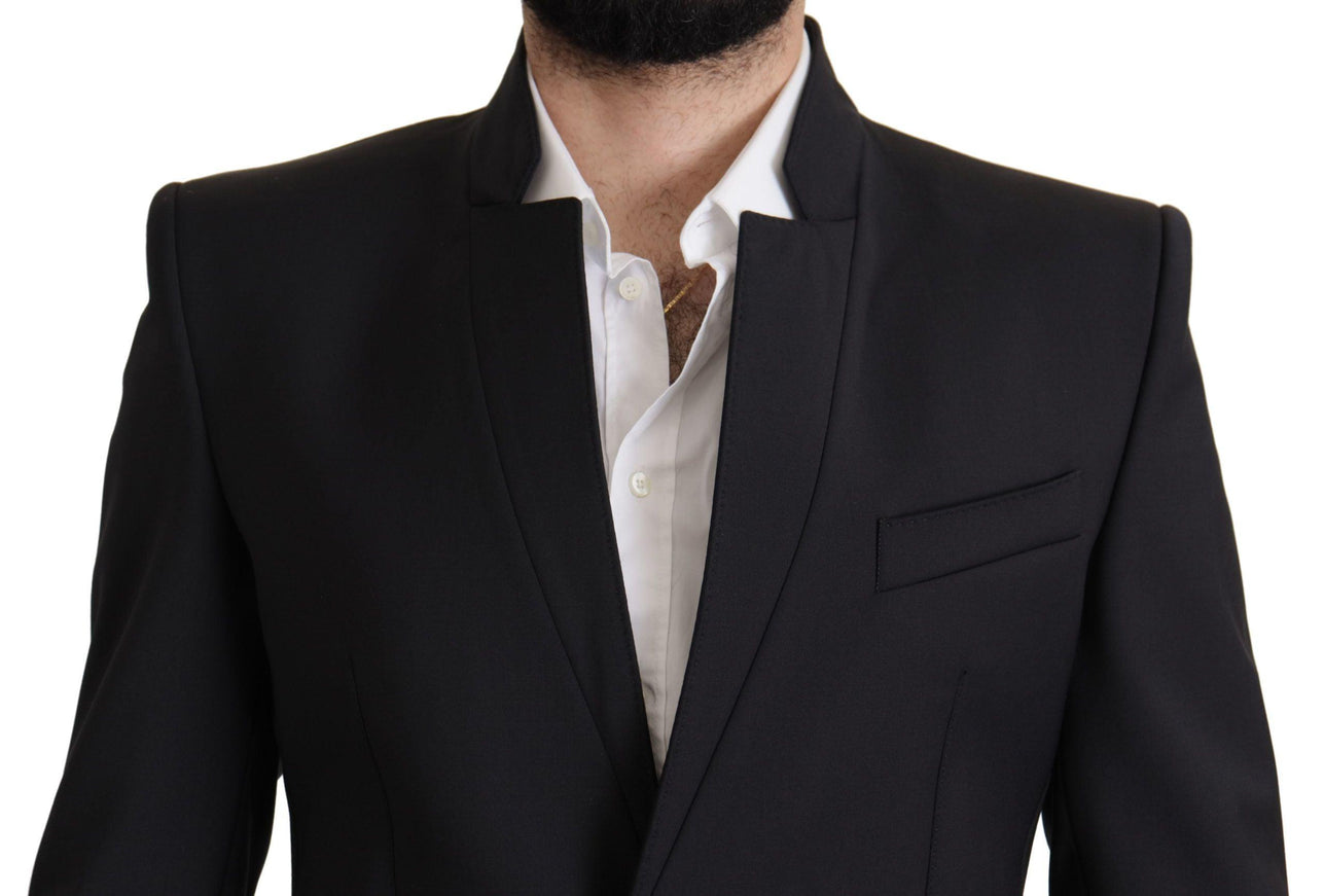 Dolce & Gabbana Black Wool Single Breasted Coat Men Blazer - Ellie Belle