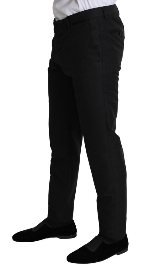 Dolce & Gabbana Black Wool Skinny Formal Trouser Pants - Ellie Belle