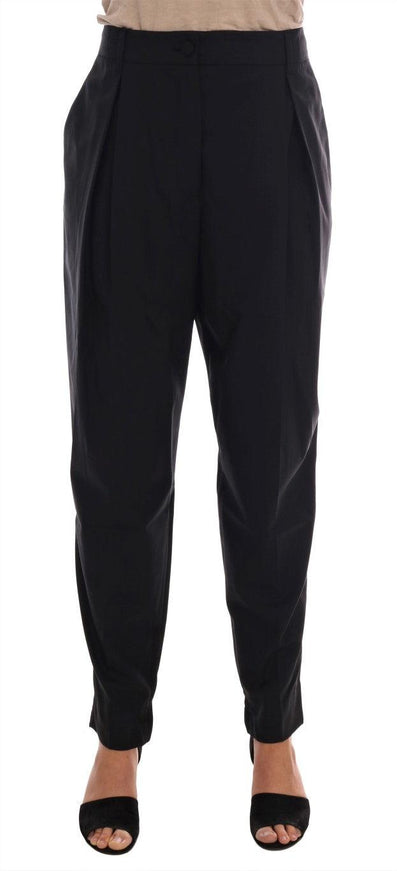 Dolce & Gabbana Black Wool Stretch Pants