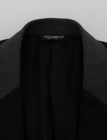 Dolce & Gabbana Black Wool Stretch Slim Blazer Jacket - Ellie Belle