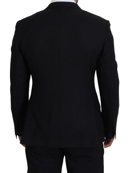 Dolce & Gabbana Black Wool Stretch Slim Fit Jacket Blazer - Ellie Belle