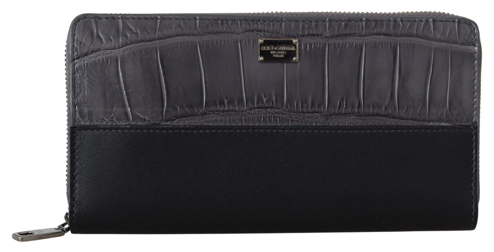 Dolce & Gabbana Black Zip Around Continental Clutch Leather Wallet - Ellie Belle