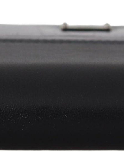 Dolce & Gabbana Black Zip Around Continental Clutch Leather Wallet