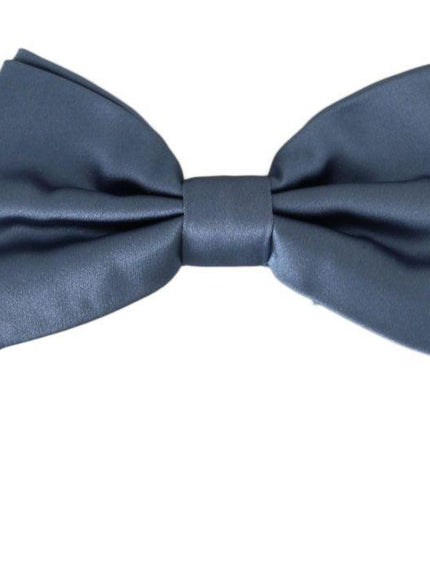 Dolce & Gabbana Blue 100% Silk Adjustable Neck Papillon Bow tie
