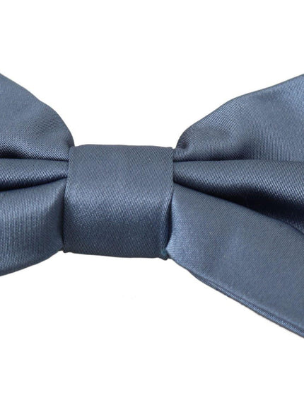 Dolce & Gabbana Blue 100% Silk Adjustable Neck Papillon Bow tie