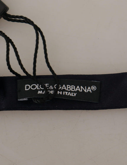 Dolce & Gabbana Blue 100% Silk Adjustable Neck Papillon Bow Tie - Ellie Belle