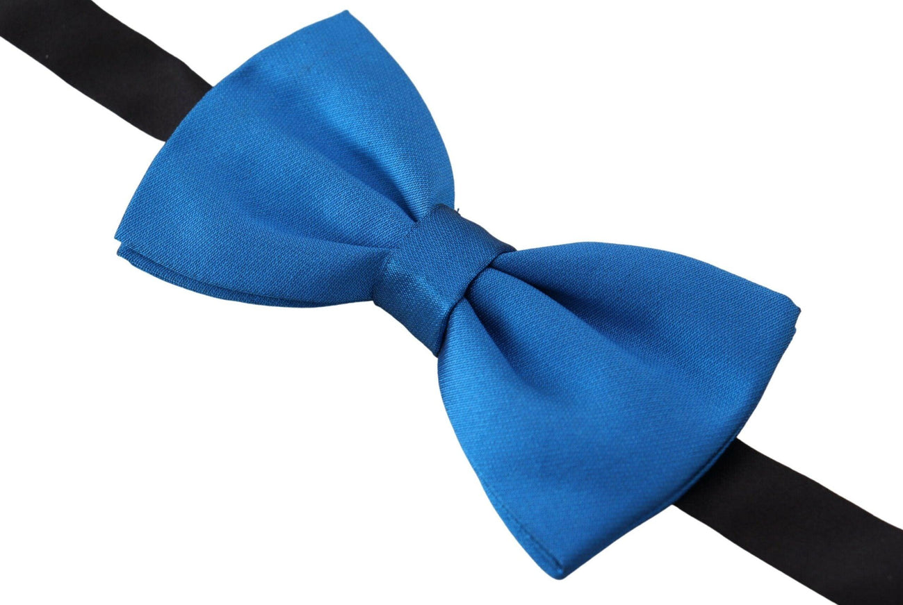 Dolce & Gabbana Blue Adjustable Men Neck Papillon Silk Bow Tie - Ellie Belle