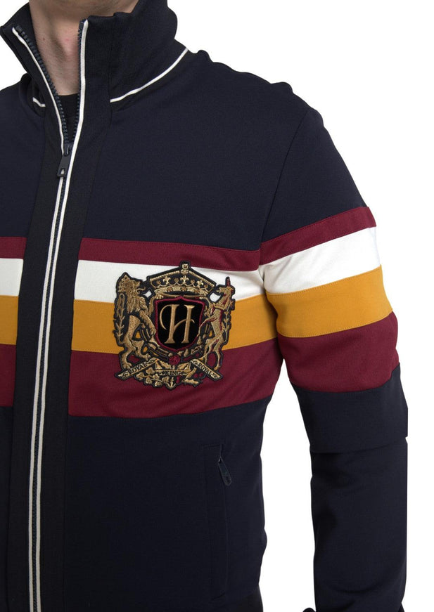 Dolce & Gabbana Blue Cardigan Heraldic Full Zip Sweater - Ellie Belle