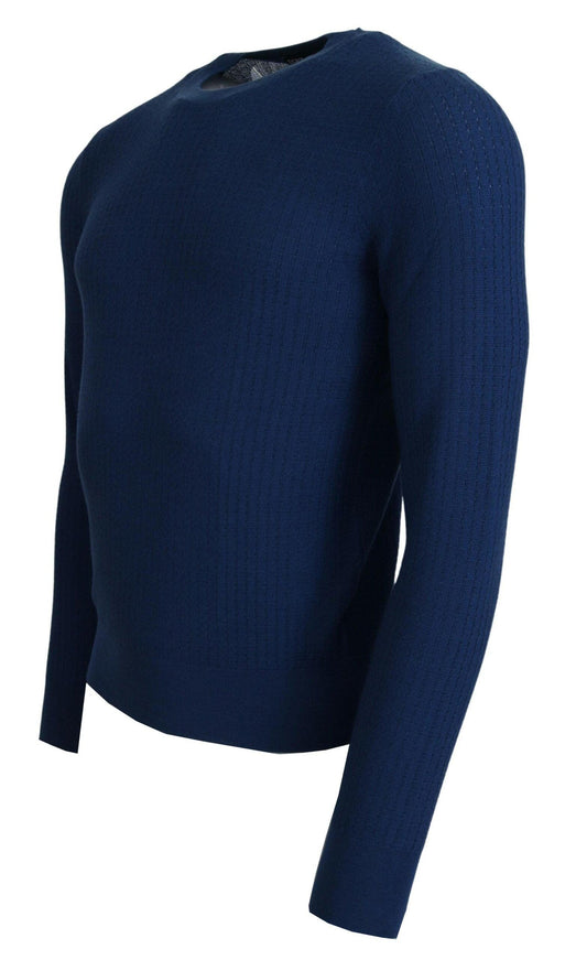 Dolce & Gabbana Blue Cashmere Roundneck Pullover Sweater - Ellie Belle