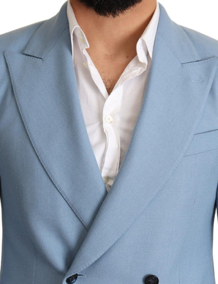 Dolce & Gabbana Blue Cashmere Silk Slim Fit Blazer Jacket - Ellie Belle