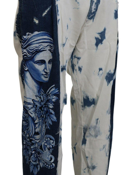 Dolce & Gabbana Blue Ceasar Denim Cotton Loose Fit Jeans