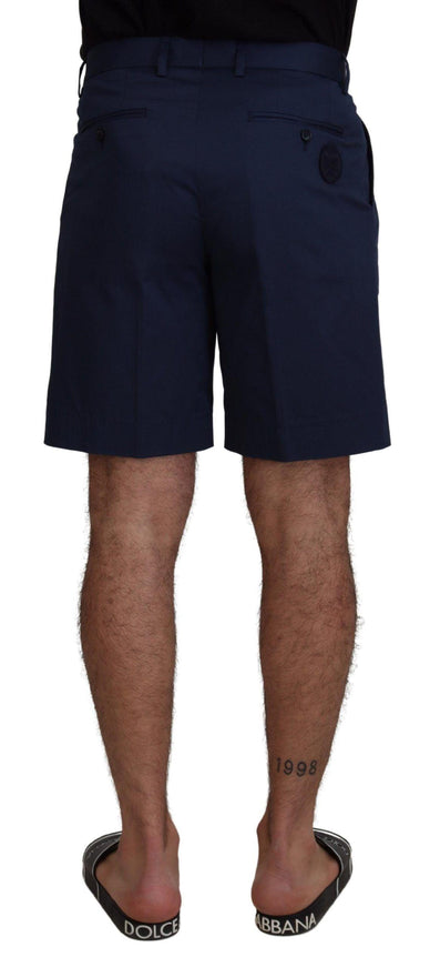 Dolce & Gabbana Blue Chinos Cotton Stretch Casual Shorts - Ellie Belle