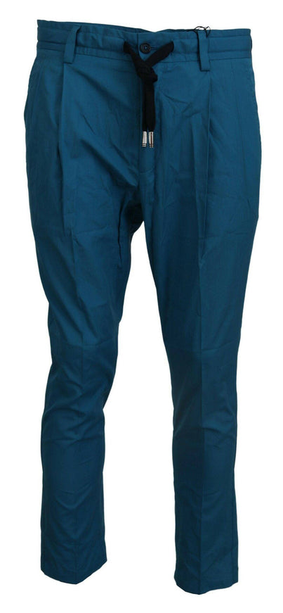 Dolce & Gabbana Blue Cotton Chinos Trousers Pants - Ellie Belle