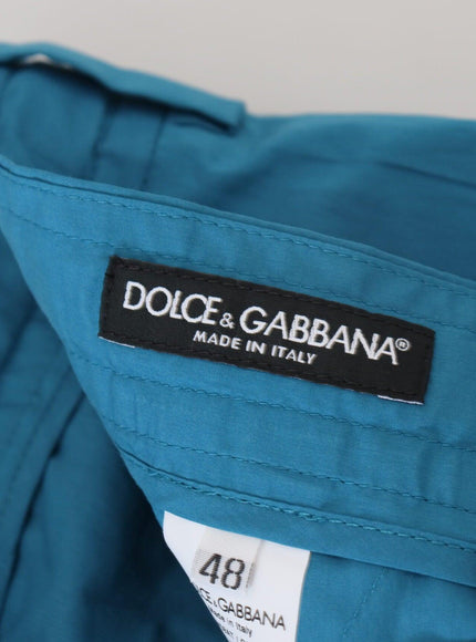 Dolce & Gabbana Blue Cotton Chinos Trousers Pants