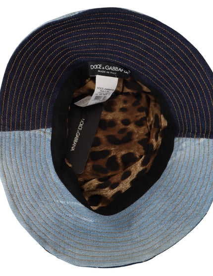 Dolce & Gabbana Blue Cotton Patchwork Denim Bucket Hat - Ellie Belle