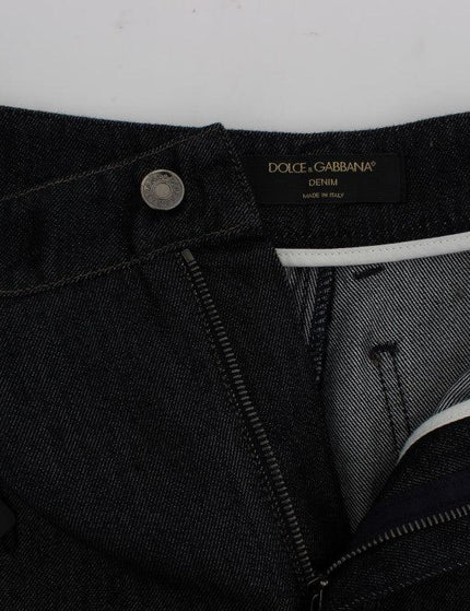 Dolce & Gabbana Blue Cotton Silk Blend Flare Jeans